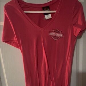 Harley-Davidson Women's Bright Pink Short Sleeve Tee